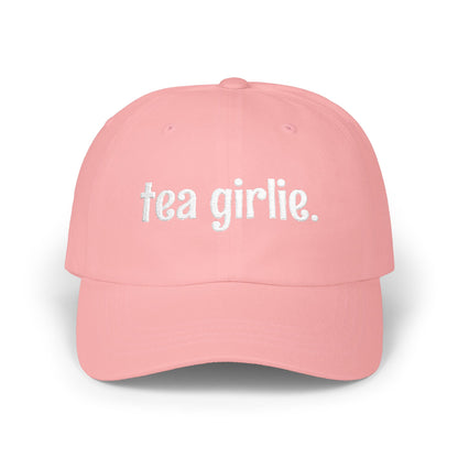 Tea Girlie Pink Dad Hat | Cute Baseball Cap | Gift for Tea Lovers