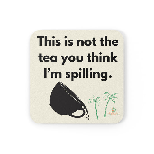 Copy of Tea Is Cheaper Than Therapy Cork Coaster — Funny Tea Lover Drink Coaster
