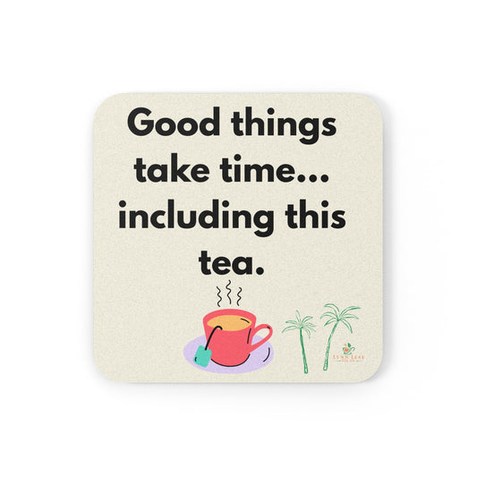 Copy of Tea Is Cheaper Than Therapy Cork Coaster — Funny Tea Lover Drink Coaster